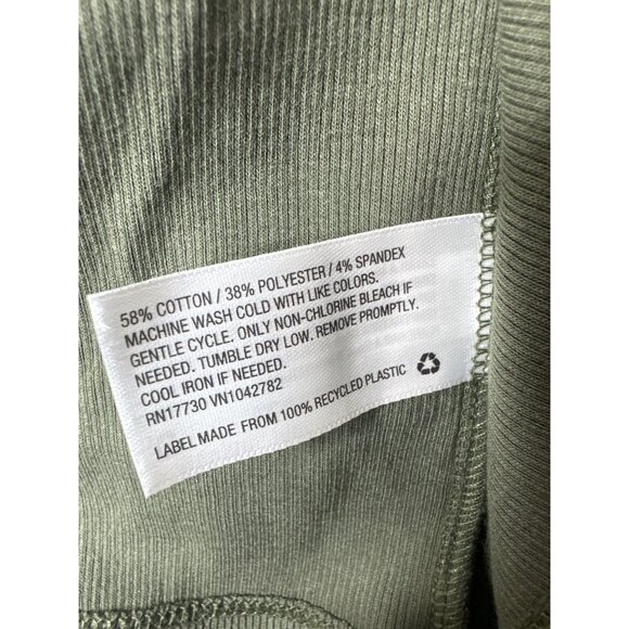 Wild Fable Womens Size Large Ribbed Tank Tops Set of 2 Green & Multicolor Trim - Picture 9 of 13